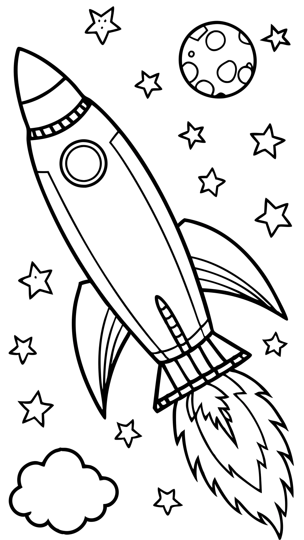 rocket coloring pages